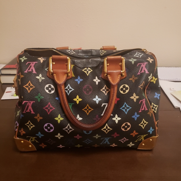 SOLD LOUIS VUITTON Multicolor Speedy Bag Authentic - Picture 3 of 14